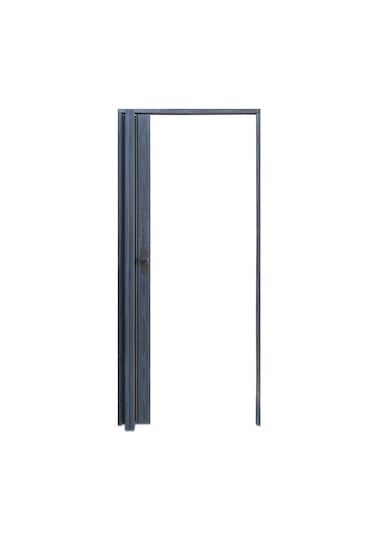 Faran Dekorasyon 87 x 215 Antrasit Renk Camlı Pvc Akordiyon Kapı - FRNAKMODEL-0-42