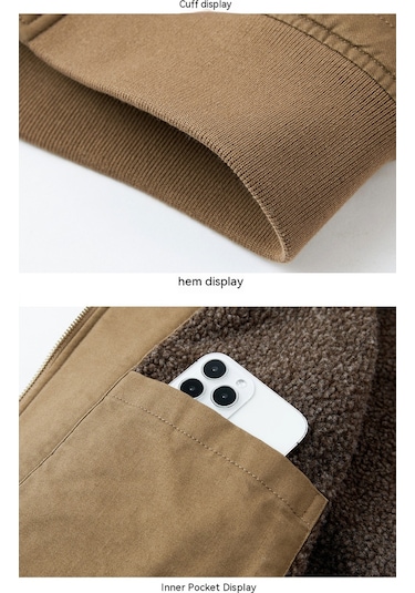 Sımıcg Erkek Ceket Kalın Yaka Pamuklu Mont Erkek Ceket - Siyah