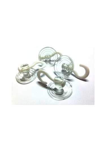 Vantuz Büyük 4 Cm Kancalı Cam Vantuzu Öpücük Askılı Vantuz 10 Adet Renkli