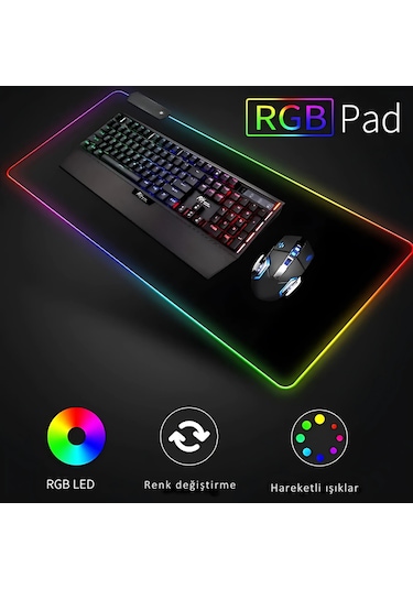 Dalong Led Işıklı Düz Mousepad 90x40 Cm
