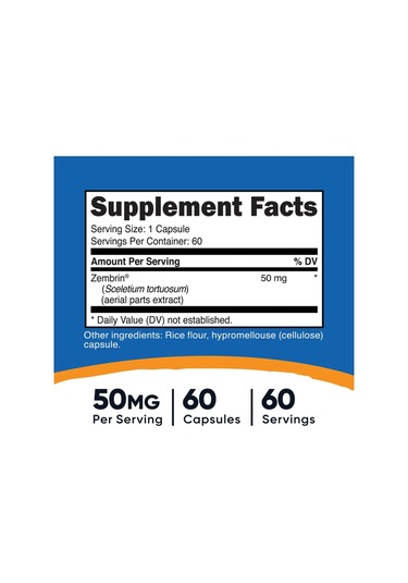 Nutricost Sceletium Zembrin Calm-z With Zembrin 50mg 60 Capsu...