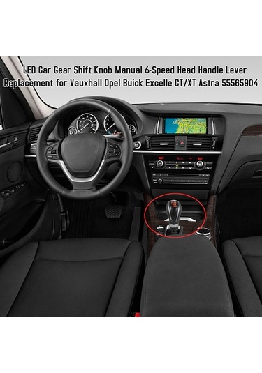 Didadodo Opel Astra İçin Led Vites Topuzu - Siyah/kırmızı 6 Vitesli Vites Topuzu Siyah