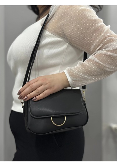 Biçomi Siyah Cilt Mossi Çanta Siyah