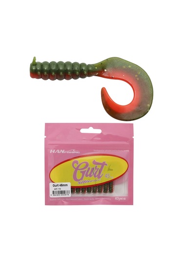 Hanfish Gurt 4.5cm 10 Adet Orak Kuyruk Silikon Yem Agt-112 Uv Camo