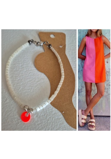 Kırık Beyaz Sedef Taşı Bayan Halhal