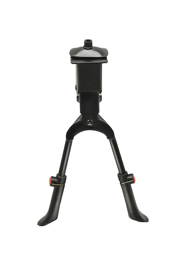 Pazly--çift Ayaklı Kickstand, Ortadan Montajlı, Çelik, Ayarlanabilir Siyah