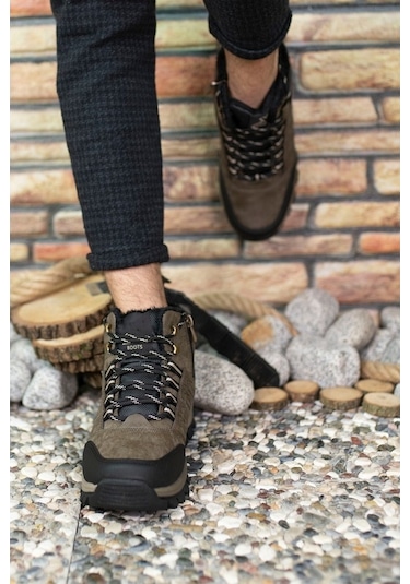 Moda Ayakkabı 5103 Erkek Günlük Kürklü Bot Ayakkabı