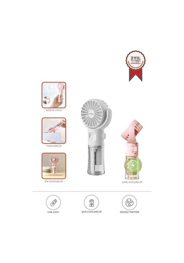 Torima F-13 Beyaz Şarjlı Mini Masa Fan Vantilatör