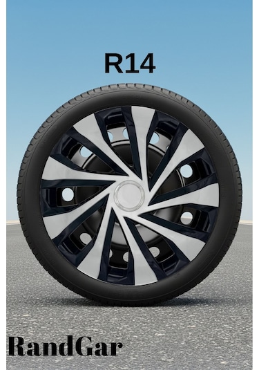Geely 14 İnç Jant Kapağı 4 Adet Siyah Gri C122 Rand