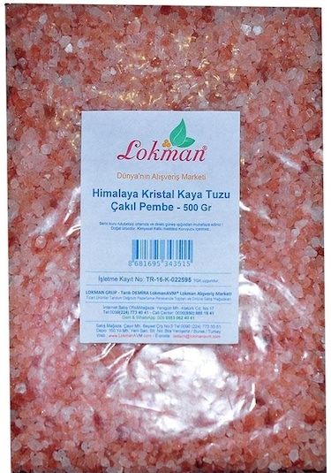 Lokman Himalaya Kristal Kaya Tuzu Çakıl Pembe 500 G