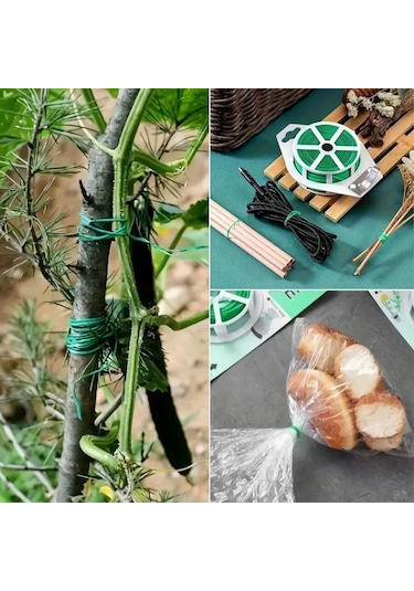 Bahçe Bitkileri İçin Kendinden Bıçaklı 50mt Kablo Sabitleme Teli