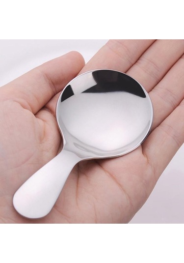 Jms Sevimli Paslanmaz Çelik Mutfak Kısa Saplı Şeker Tuz Baharat Kaşığı