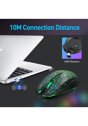 Cbtx W210 2.4 GHZ Kablosuz Bluetooth Sessiz RGB Mouse