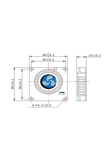 Ic 217a Fan 40x40x10 12v Salyangoz 0,05a