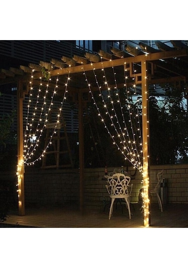 Sıcak Beyaz Led Su Geçirmez Pencere Perde Icicle Dize Peri Işıkları Düğün Noel Partisi Dekoru 5m 50leds Sıcak Beyaz
