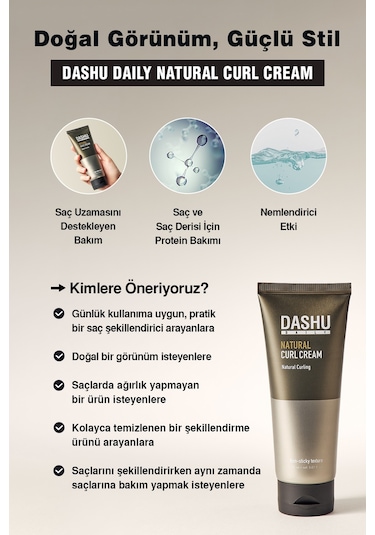 Dashu Daily Natural Curl Dalgaları Belirginleştiren Saç Şekillendirici Krem 150 ML