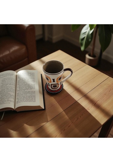 Yılbaşı Bardak Altlığı 6 Adet 9x9