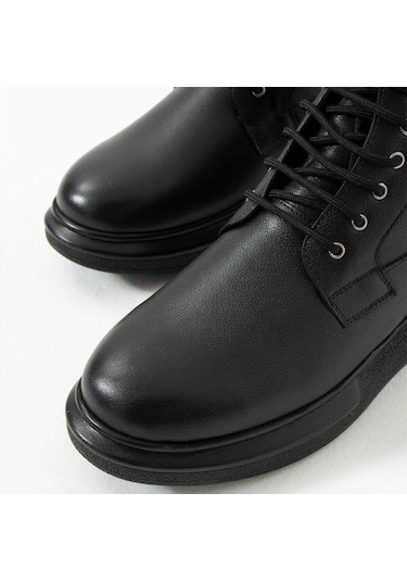 King Shoes Büyük Numara Siyah Bot