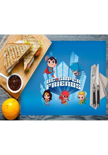Home Dc Super Friends Kumaş Amerikan Servis 4'lü Set 35x50cm Çok Renkli