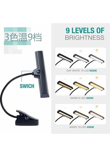 Ulzyvf Şarj Edilebilir 19 Led Müzik Lambası - 3 Renk Ve Parlaklık Ayarı Diğer