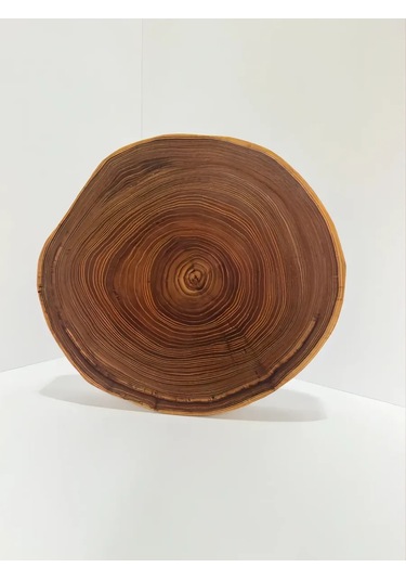 Büyük Yuvarlak Ahşap Kesme Tahtası 28-30 Cm 433593113 Açık Meşe