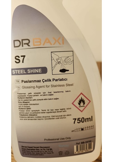 Dr.Baxi Paslanmaz Çelik Parlatıcı 750 ML
