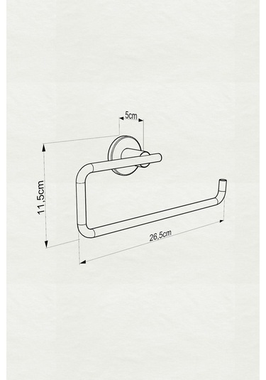 Ömür Boyu Paslanmaz Solo Havluluk Ve Havlu Askılığı Siyah N-009