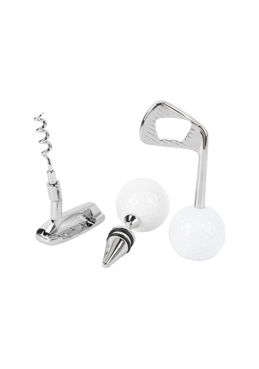 Wezone Golf Topu Desenli Zink Alyuminyum Şarap Açıcı Seti: Şarap Tıkacı, Bira Açıcı Ve Taşınabilir Depolama Kutusu İçeren Pratik Hediyelik Paket Diğer