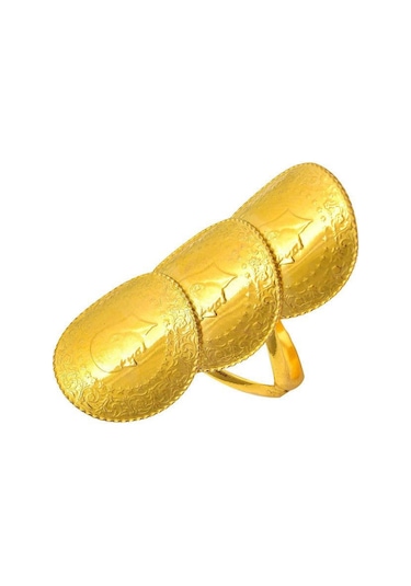 Ziynet Çeyrek Altınlı Üçlü Yüzük 22 Ayar