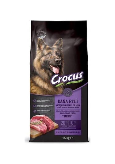 Crocus Biftekli Pirinçli Yetişkin Köpek Maması 15 KG