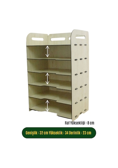 Masa Düzenleyici Organizer Evrak Rafı Masaüstü Organizer Model 5 - Açık Meşe