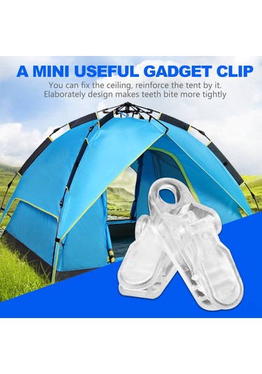 Qingmipy Kamp Tenteği Ve Pergola Sabitleme Krokodil Klampları - Şeffaf Plastik - 20 Adet Paket - Dayanıklı Ve Hafif Diğer
