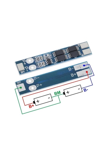 Komponentci 2s 8a Bms 8.4v 18650 Lityum Pil Şarj Koruma Kartı