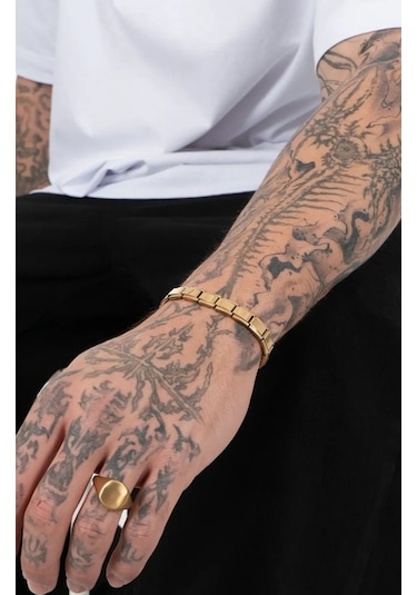 İtalyan Nomination Yazısız Düz Charm Çelik Bileklik Scb26 Sarı