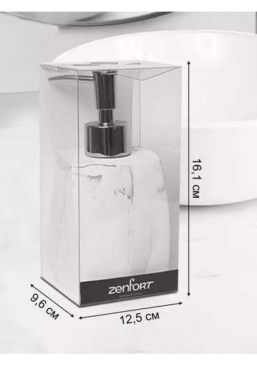 Zenfort "mermer" Deterjan Dispanseri 143490536 Beyaz Mat
