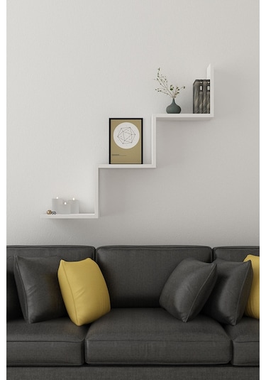 Moonlife Moonlife Dart Dekoratif Duvar Rafı Beyaz