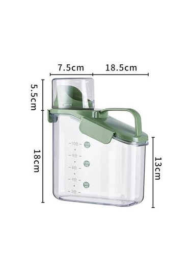 Büyük Kapasiteli Hava Geçirmez Evcil Hayvan Maması Saklama Kabı Ölçü Kapları İle Kap Mutfak Plastik Mutfak Saklama Aksesuarları Yeşil