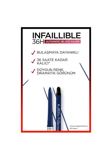 L'Oreal Paris Infaillible Automatic Jel Göz Kalemi Mavi