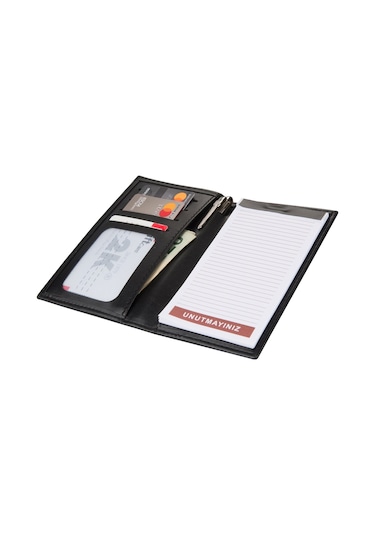 2K DERİ KALEMLİK NOTLUK CÜZDAN KLM-2 SİYAH 10X15,5 CM