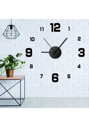 Gatherco Modern Çerçevesiz Kendin Yap Duvar Saati Büyük 3d Rakamlar Duvar Saati Ev Ofis Dekorasyonları Duvar Dekorasyon Sanatı Gümüş