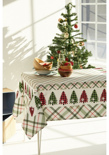 Ays Home Mint Çam Ağaçlı Masa Örtüsü