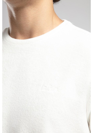 Lee Cooper Naul Erkek O Yaka T-shirt Beyaz-19831 Beyaz