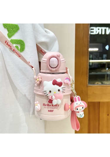 Jolıta Çocuk Termos Şişesi Kız Çocuğu Büyük Kapasiteli Su Isıtıcısı Pembe