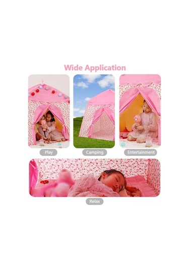 Novahub Büyük Prenses Şatosu Oyun Çadırı - Taşınabilir Çantalı İç Ve Dış Mekan Kullanımı, Çok Renkli Taşınabilir Çantayla Çok Renkli