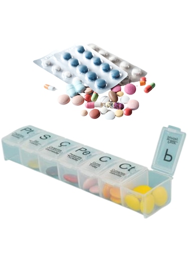 2 Adet Haftalık İlaç Kutusu İlaç Kutusu Düzenleyici