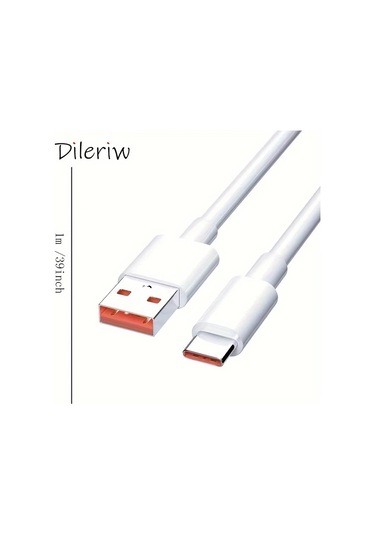 Willowhaven Huawei Millet Vıvo Glory Redmi İçin 6a Hızlı Şarj Kablosu Type-c 100 Cm Beyaz