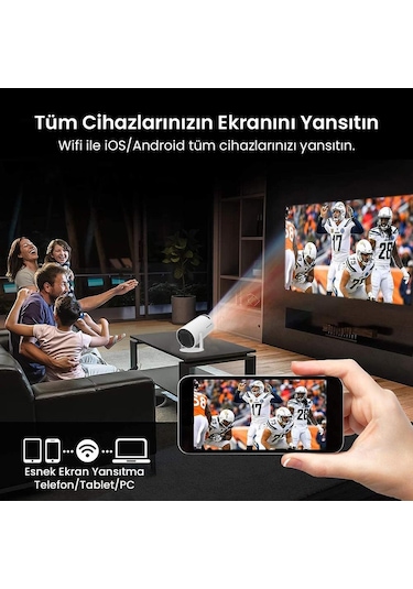 Npo HY300+ Fullhd Android11 Bt5.0 Wifi5 120ANSI Lümen Taşınabilir Akıllı Led Projeksiyon