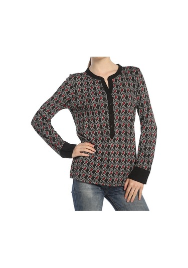 Bulalgiy Kadın Siyah Trend Baskılı Tshirt - Bga272470