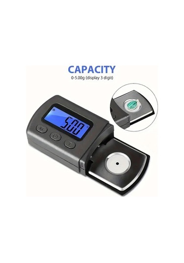 Chuangyinshop Siyah Hassas 5g 0 01g Kuyumcu Terazisi Dijital Lcd Ekran Plastik İbreli Basınç Ölçer Pil İle Çalışan Siyah