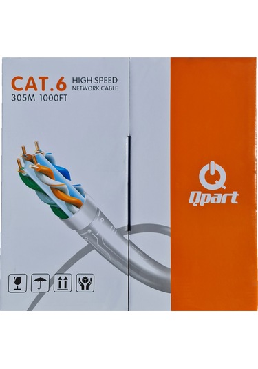QPART CAT6 UPT HIGH SPEED NETWORK CABLE 305M NETWORK KABLOSU